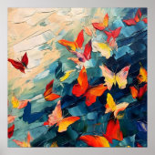 Butterflies in Motion – Expressive Abstract Flight ポスター (正面)
