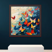 Butterflies in Motion – Expressive Abstract Flight ポスター