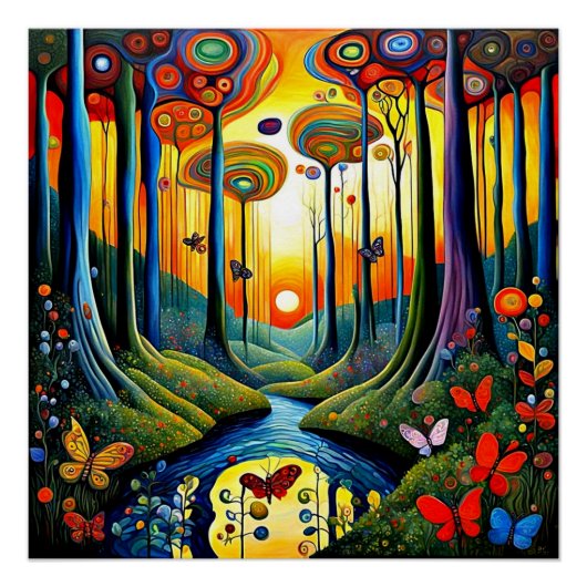 Butterflies in the forest ポスター (正面)