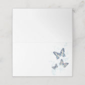 Butterflies inked hand art blue wedding guest  プレイスカード (外部開封)