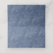 Butterflies inked hand art blue wedding guest  プレイスカード (内部開封)