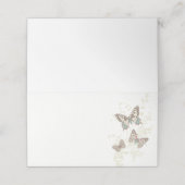 Butterflies inked hand art brown wedding guest  プレイスカード (外部開封)