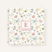 Butterflies Monogram Notebook Journal ノートブック (正面)