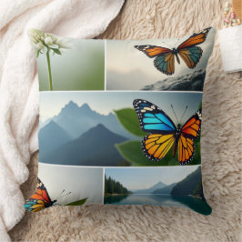 Butterflies, Mountains, and Lakes クッション
