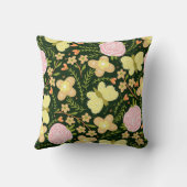 BUTTERFLIES n FLOWERS THROW PILLOW クッション (裏面)
