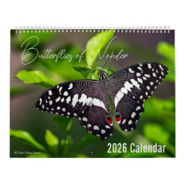 Butterflies of Wonder 2026 Nature Calendar カレンダー