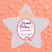 Butterflies Princess Tiara Crown Party Fifteenth 星シール