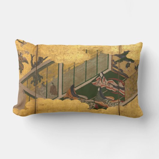 Butterflies Scene from The Tale of Genji ランバークッション (正面)