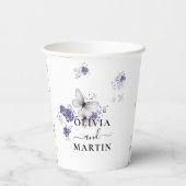 Butterflies Script 結婚式 ペーパーカップ (裏面)