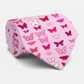 Butterflies, shades of pink and fuchsia ネクタイ (ロール)