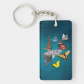 butterflies sobriety symbol acrylic keychain キーホルダー (正面)