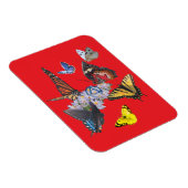 butterflies sobriety symbol rectangle magnet マグネット (右側)