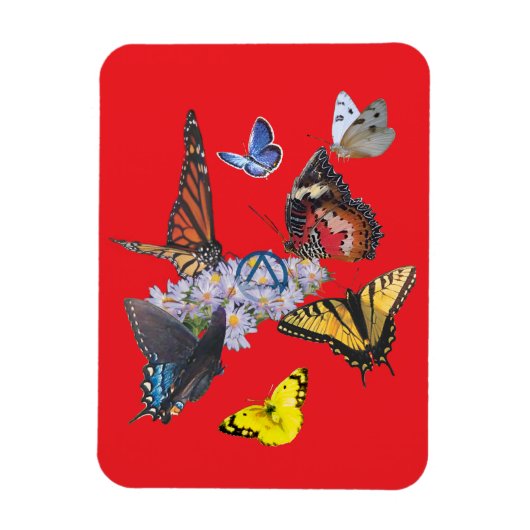 butterflies sobriety symbol rectangle magnet マグネット (縦)