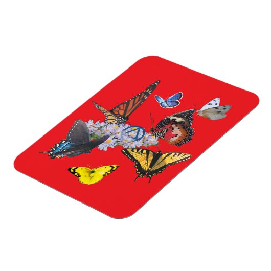 butterflies sobriety symbol rectangle magnet マグネット (左側)