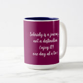 butterflies sobriety symbol slogan2 mug ツートーンマグカップ (正面右)