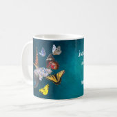 butterflies sobriety symbol slogan mug コーヒーマグカップ (正面左)