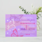 Butterflies & Stars バット・ミツバ祭りのご招待 招待状 (スタンド正面)