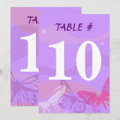 Butterflies & Stars バット・ミツヴァのご招待 招待状 (正面/裏面)