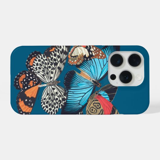 Butterflies Vintage iPhoneケース (裏面横)