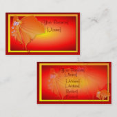 Butterfly日曜日の女性名刺 名刺 (正面/裏面)