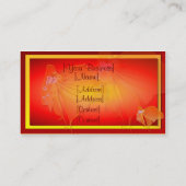 Butterfly日曜日の女性名刺 名刺 (裏面)