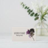 Butterfly美しいの黒い女性 名刺 (スタンド正面)