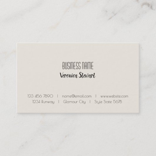 Butterfly美しいの黒い女性 名刺 (裏面)