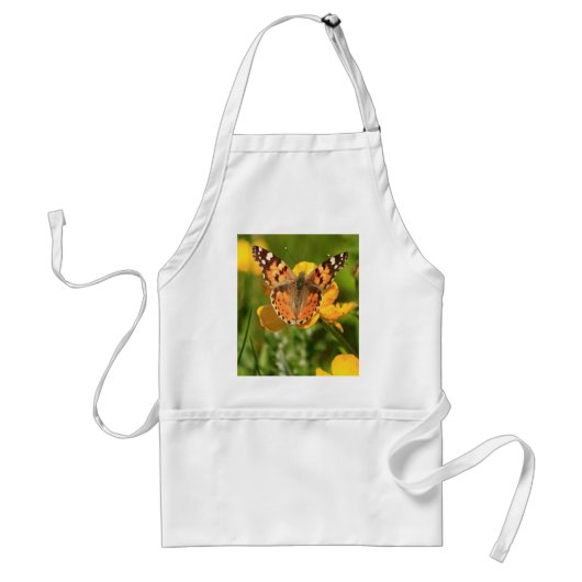 Butterfly色彩の鮮やかな女性 スタンダードエプロン (正面)
