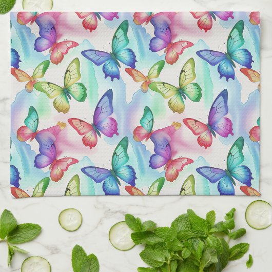 Butterfly キッチンタオル (折り畳み)