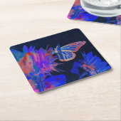 Butterfly  スクエアペーパーコースター (アングル)