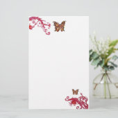 BUTTERFLY、赤白 便箋 (スタンド正面)