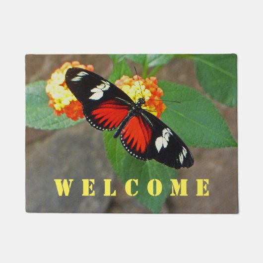 "BUTTERFLY" �門垫 ドアマット (正面)