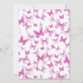 Butterfly 88th Birthday Invitation in Pink /Purple 招待状 (裏面)