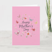 Butterfly and Floral Happy Mother's Day Card カード (正面)