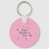 Butterfly and Floral Happy Mother's Day Card キーホルダー (裏面)