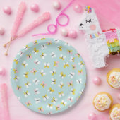 Butterfly And Floral Pattern ペーパープレート (パーティー)