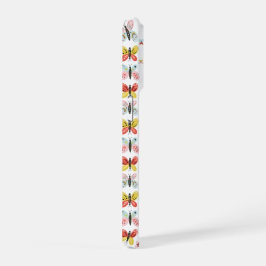 Butterfly And Floral Pattern  iPhoneケース (右側面)