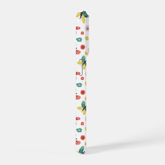 Butterfly And Floral Pattern  iPhoneケース (右側面)
