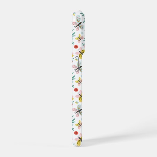 Butterfly And Floral Pattern  iPhoneケース (右側面)