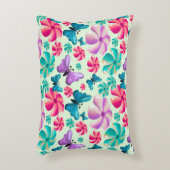 Butterfly and Flower Aesthetic pattern  アクセントクッション (正面(垂直))