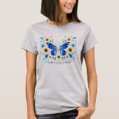 Butterfly and flowers tシャツ (正面)