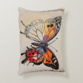 Butterfly and Ladybug アクセントクッション (正面(垂直))