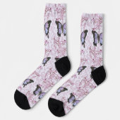 butterfly and pink ソックス (左)