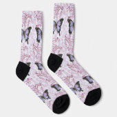 butterfly and pink ソックス (右)