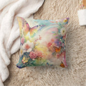 Butterfly and Rainbow クッション (ブランケット)