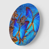Butterfly Art Art 35 Wall Clock & Numeral Options ラージ壁時計 (傾斜)