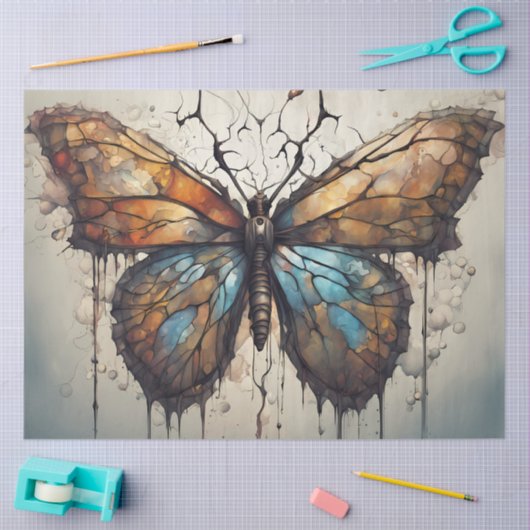 Butterfly Art Decoupage Paper | Abstract Butterfly 薄葉紙 (クラフト)