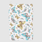 Butterfly Art Drawing ゴルフタオル (正面)