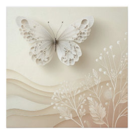 Butterfly Art Soft Palette Graphic Design ポスター