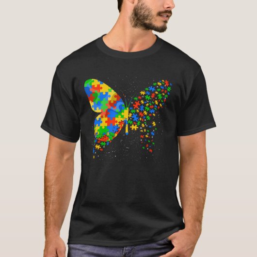Butterfly Autism Awareness Men Women Kids Autism A Tシャツ (正面)